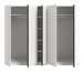 Kleiderschrank >Oakland< in Weiß - 230x183x53cm (BxHxT)