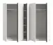 Kleiderschrank >Oakland< in Weiß - 230x183x53cm (BxHxT)