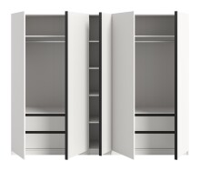 Kleiderschrank >Oakland< in Weiß - 230x183x53cm (BxHxT)