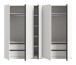 Kleiderschrank >Oakland< in Weiß - 230x183x53cm (BxHxT)