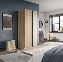 Kleiderschrank >Oakland< in Sonoma Eiche - 80x183x53cm (BxHxT)
