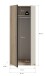 Kleiderschrank >Oakland< in Sonoma Eiche - 80x183x53cm (BxHxT)