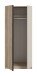 Kleiderschrank >Oakland< in Sonoma Eiche - 80x183x53cm (BxHxT)