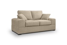 2-Sitzer >Veda< in beige, Strukturstoff - 182x90x93cm (BxHxT)