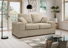 2-Sitzer >Veda< in beige, Strukturstoff - 182x90x93cm (BxHxT)
