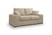 2-Sitzer >Veda< in beige, Strukturstoff - 182x90x93cm (BxHxT)