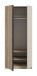 Kleiderschrank >Oakland< in Sonoma Eiche - 80x183x53cm (BxHxT)
