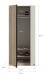 Kleiderschrank >Oakland< in Sonoma Eiche - 80x183x53cm (BxHxT)