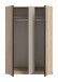Kleiderschrank >Oakland< in Sonoma Eiche - 130x183x53cm (BxHxT)
