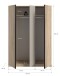 Kleiderschrank >Oakland< in Sonoma Eiche - 130x183x53cm (BxHxT)