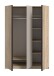 Kleiderschrank >Oakland< in Sonoma Eiche - 130x183x53cm (BxHxT)