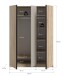 Kleiderschrank >Oakland< in Sonoma Eiche - 130x183x53cm (BxHxT)