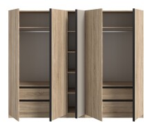 Kleiderschrank >Oakland< in Sonoma Eiche - 230x183x53cm (BxHxT)