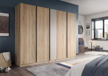 Kleiderschrank >Oakland< in Sonoma Eiche - 230x183x53cm (BxHxT)