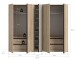 Kleiderschrank >Oakland< in Sonoma Eiche - 230x183x53cm (BxHxT)