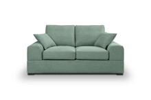 2-Sitzer >Veda< in petrol, Strukturstoff - 182x90x93cm (BxHxT)
