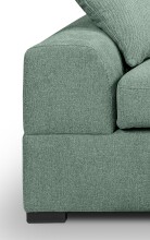 2-Sitzer >Veda< in petrol, Strukturstoff - 182x90x93cm (BxHxT)