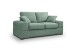 2-Sitzer >Veda< in petrol, Strukturstoff - 182x90x93cm (BxHxT)