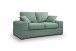 2-Sitzer >Veda< in petrol, Strukturstoff - 182x90x93cm (BxHxT)
