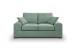 2-Sitzer >Veda< in petrol, Strukturstoff - 182x90x93cm (BxHxT)