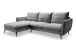 Ecksofa >Toronto< in grau, Webstoff - 259x87x165cm (BxHxT)