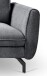 Ecksofa >Toronto< in grau, Webstoff - 259x87x165cm (BxHxT)