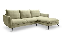 Ecksofa >Toronto< in grün, Webstoff - 259x87x165cm (BxHxT)