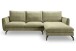 Ecksofa >Toronto< in grün, Webstoff - 259x87x165cm (BxHxT)