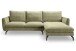 Ecksofa >Toronto< in grün, Webstoff - 259x87x165cm (BxHxT)