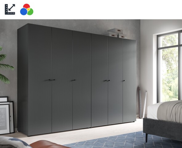 Kleiderschrank >Darwin< in verschiedenen Farben und Größen