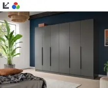 Kleiderschrank >Kopenhagen< in Anthrazit -...