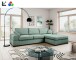 Ecksofa >Veda< in petrol, Strukturstoff - 308x90x186cm (BxHxT)