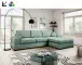 Ecksofa >Veda< in petrol, Strukturstoff - 308x90x186cm (BxHxT)