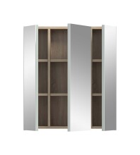 Spiegelschrank >Star< in Eiche Hell / Spiegelglas - 60x68x19cm (BxHxT)