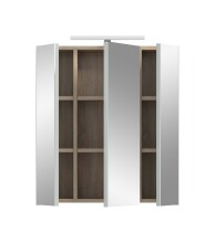 Spiegelschrank >Star< in Eiche Hell / Spiegelglas - 60x68x19cm (BxHxT)