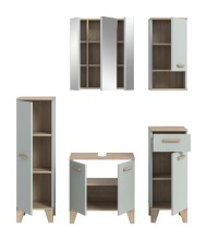 Badezimmer-Set >Star< in Hellgrün - 158x190x34cm (BxHxT)
