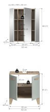 Badezimmer-Set >Star< in Hellgrün - 60x190x34cm (BxHxT)