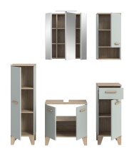 Badezimmer-Set >Star< in Hellgrün - 158x190x34cm (BxHxT)