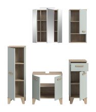 Badezimmer-Set >Star< in Hellgrün - 158x190x34cm (BxHxT)