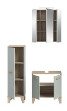Badezimmer-Set >Star< in Hellgrün - 109x190x34cm (BxHxT)