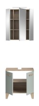 Badezimmer-Set >Star< in Hellgrün - 60x190x34cm (BxHxT)