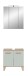 Badezimmer-Set >Star< in Hellgrün - 60x190x34cm (BxHxT)