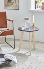 Couchtisch >Table< in Pinienholz / Schwarz,...