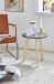 Couchtisch >Table< in Pinienholz / Schwarz, Echtholz/MDF - 50x45,8x50cm (BxHxT)