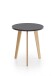 Couchtisch >Table< in Pinienholz / Schwarz, Echtholz/MDF - 50x45,8x50cm (BxHxT)