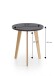 Couchtisch >Table< in Pinienholz / Schwarz, Echtholz/MDF - 50x45,8x50cm (BxHxT)
