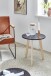 Couchtisch >Table< in Pinienholz / Schwarz, Echtholz/MDF - 50x45,8x50cm (BxHxT)