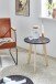 Couchtisch >Table< in Pinienholz / Schwarz, Echtholz/MDF - 50x45,8x50cm (BxHxT)