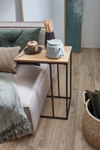 Couchtisch >Lisa< in Schwarz / Artisan, Metall/MDF...