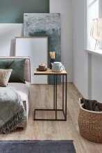 Couchtisch >Lisa< in Schwarz / Artisan, Metall/MDF - 30x58x40cm (BxHxT)